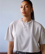 GHIOM ESSENTIAL CROP TEE - GRAY
