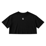 GHIOM ESSENTIAL CROP TEE - BLACK