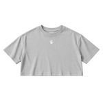 GHIOM ESSENTIAL CROP TEE - GRAY