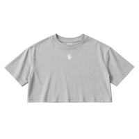 GHIOM ESSENTIAL CROP TEE - GRAY