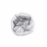 COVERED SATIN LINED BEANIE - GRAY